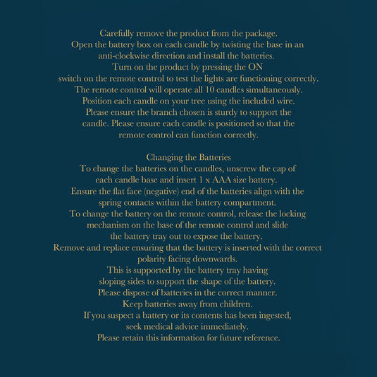 10 White Remote Controlled Magic Candles with Wand