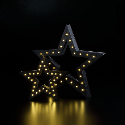 Wooden Stars Black