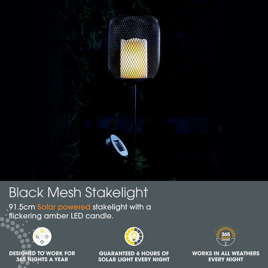 Solar Black Mesh Stakelight