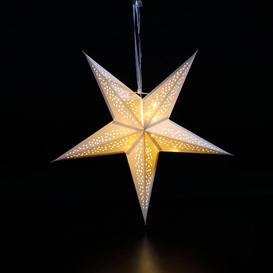 40cm Paper North Star - 15 Warm White LEDs