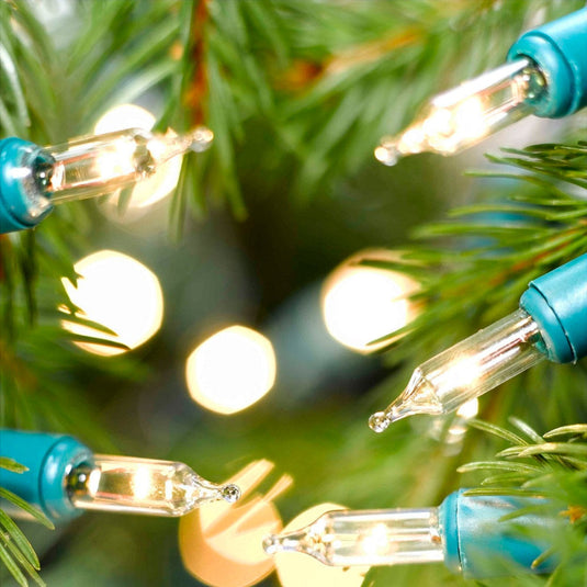 160 Clear NOMA Classic Mini String Lights with Green Cable