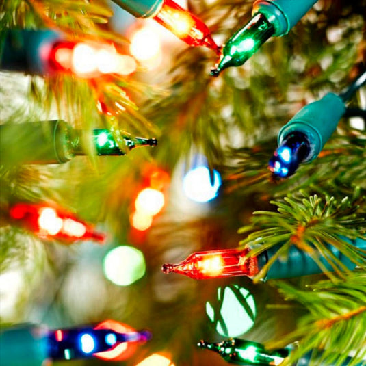 160 Multicolour NOMA Classic Mini String Lights with Green Cable