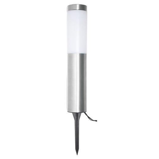 Set of 2 Connectable Maxi Frosted Stainless Steel Bollard