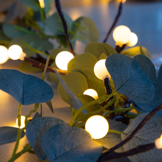 1.8m Battery Operated Berry & Eucalyptus Garland