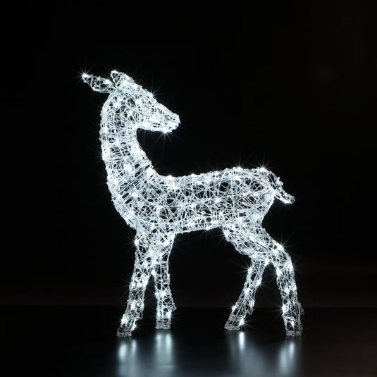 1m Spun Acrylic Richmond Deer - 140 LEDs
