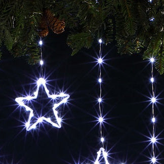 White Star Wire Curtain Light - 308 LEDs