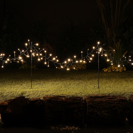 45cm Black Metal String Light Poles - Set of 12