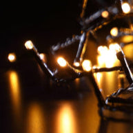 960 Stardust Random Twinkling Décor Tree Lights with Black Cable