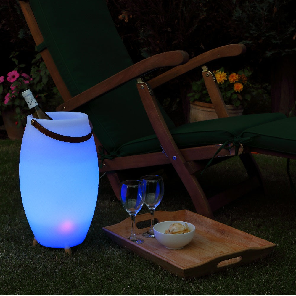 PE Colour Changing Wine Cooler With Bluetooth Speaker + Remote Control