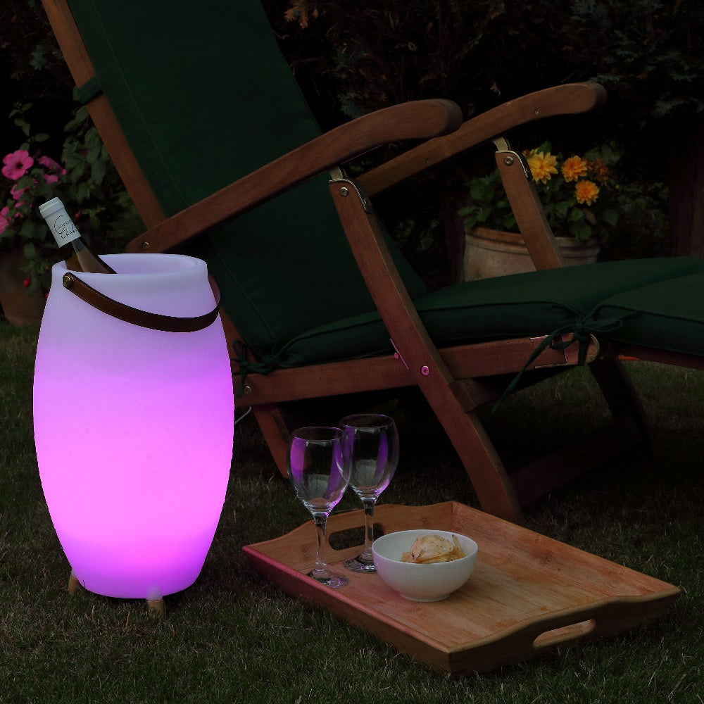 PE Colour Changing Wine Cooler With Bluetooth Speaker + Remote Control