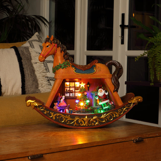 42cm LED Musical Rocking Horse with Train