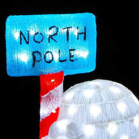 36cm Igloo with North Pole Sign