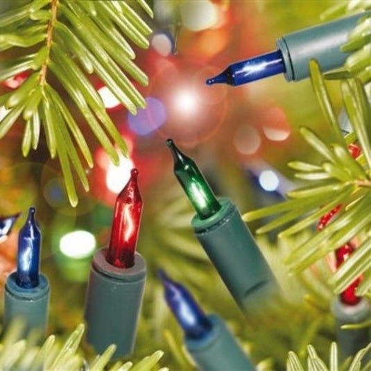 80 Multicolour NOMA Classic Mini String Lights with Green Cable