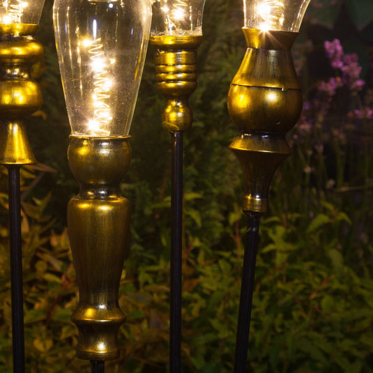 Assorted Metallic Lightbulb Stake Light