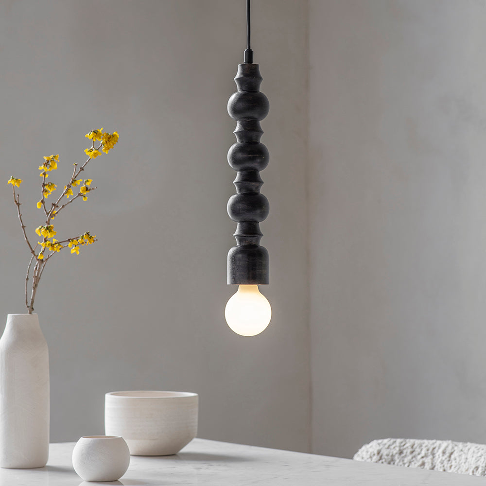 Spindle Pendant Light - Black