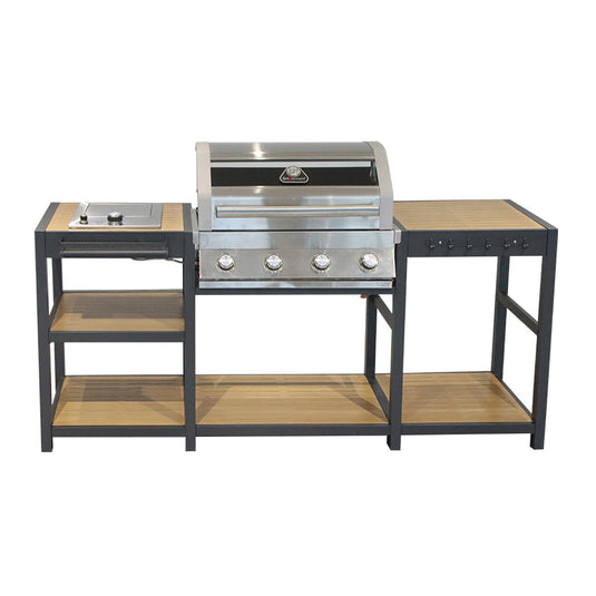 Sanctuary Oak 4 Burner Outdoor Kitchen