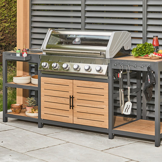 Sanctuary Oak 6 Burner Outdoor Kitchen