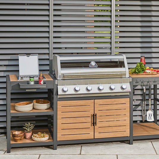 Sanctuary Oak 6 Burner Outdoor Kitchen