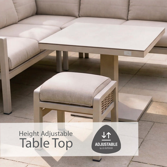 Havana Compact Modular Dining Set with Adjustable Table