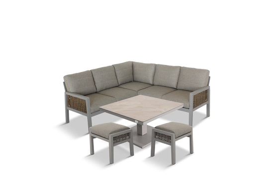 Havana Compact Modular Dining Set with Adjustable Table