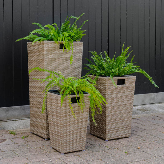 Monaco Sand Nested Planters - Set Of 3