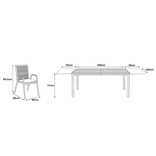 Lombok 8 Seat Extending Dining Set