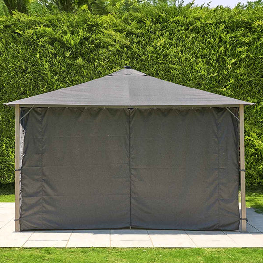 Sanctuary Birch 4 x 3m Fabric Gazebo with Solar Lights