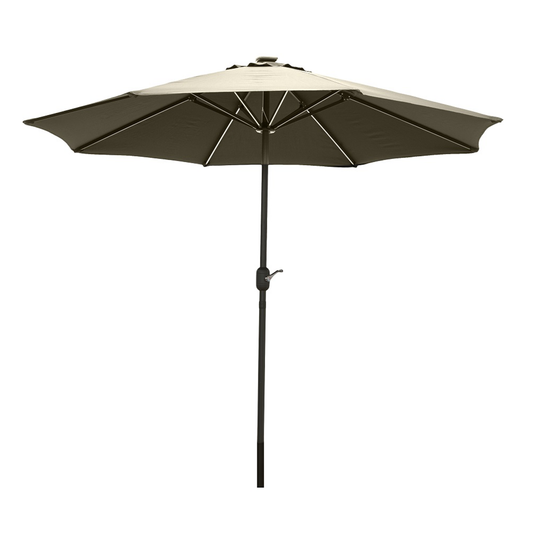 Jasmine Solar-Powered 2.7m Light Up Parasol - Cream