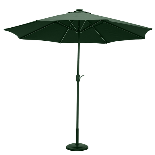 Jasmine Solar-Powered 2.7m Light Up Parasol - Forest