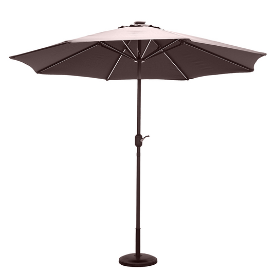 Jasmine Solar-Powered 2.7m Light Up Parasol - Taupe