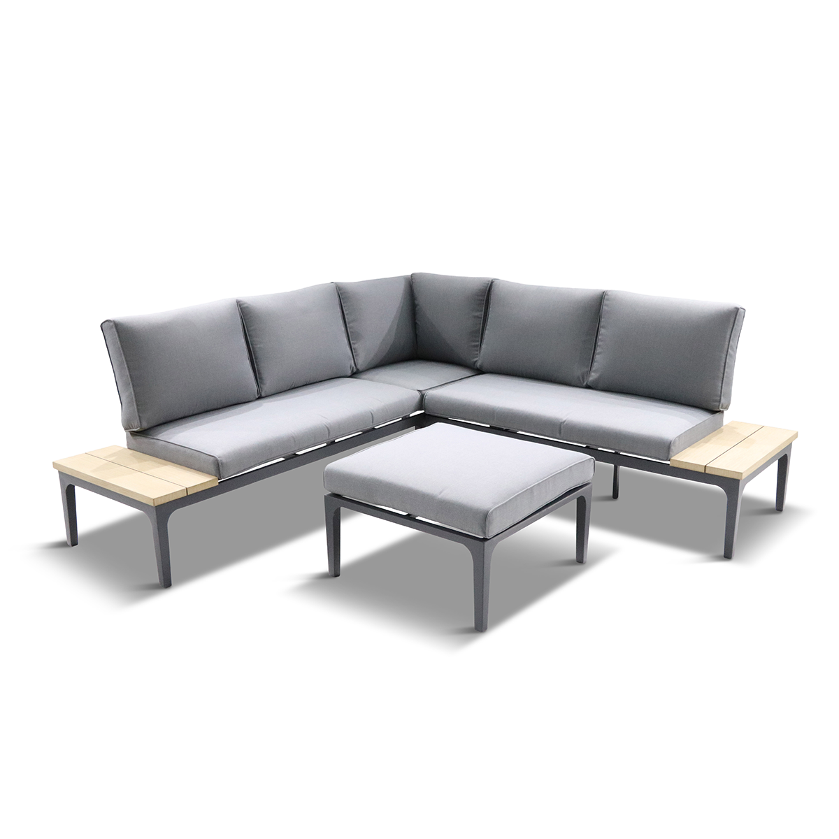 Stockholm Open-sided Modular Lounge Set with Ottoman