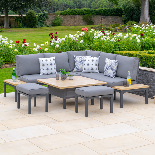 Stockholm Open-Sided Modular Dining Set with Adjustable Table
