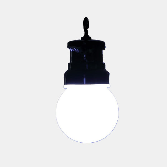 20 White Traditional Festoon Lights With Black Cable