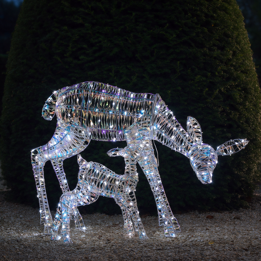 Iridescent Woburn Deer & Fawn