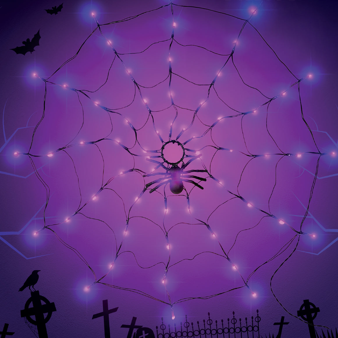 Spider Web Lights (Purple)